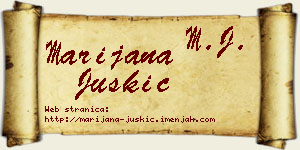 Marijana Juškić vizit kartica